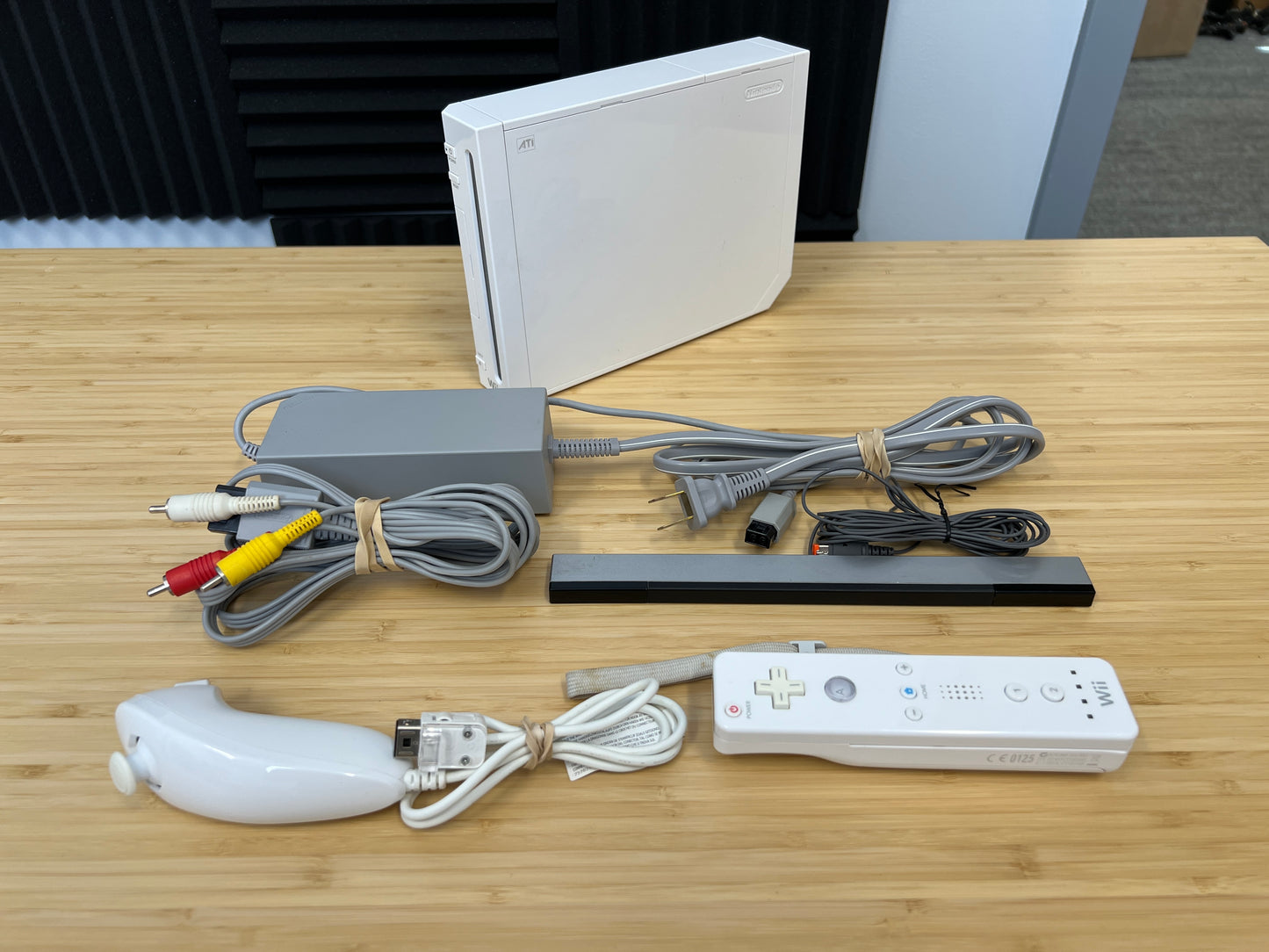 Nintendo Wii White Console w/ Controller, Cords, & Downloaded Classic Games (Used)