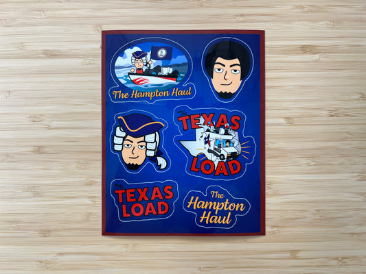 Texas Load & Hampton Haul Sticker Sheet
