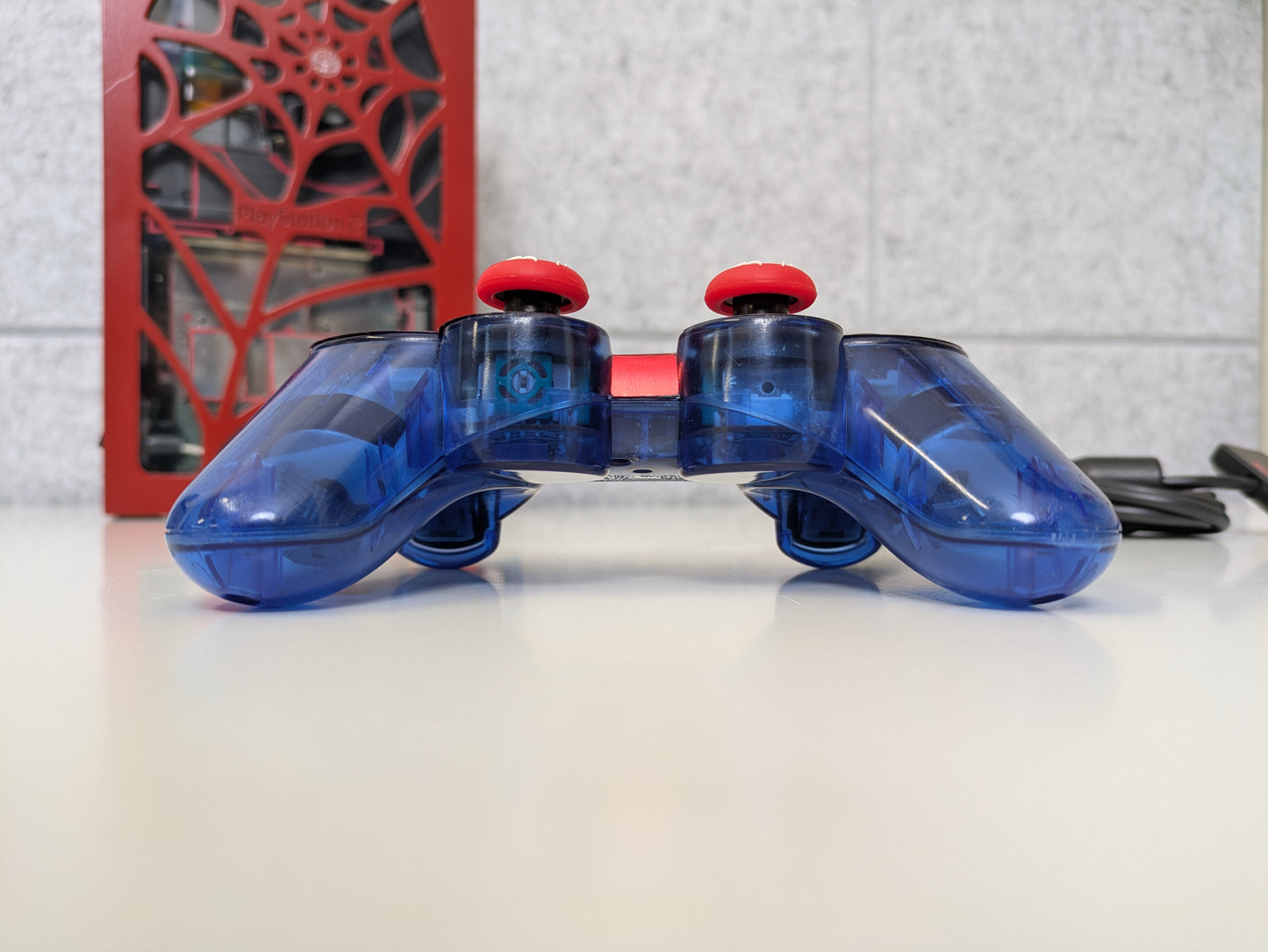 Sony PlayStation 2 PS2 - CUSTOM Spider-Man Themed Console w/ Controller & Memory Card - USED