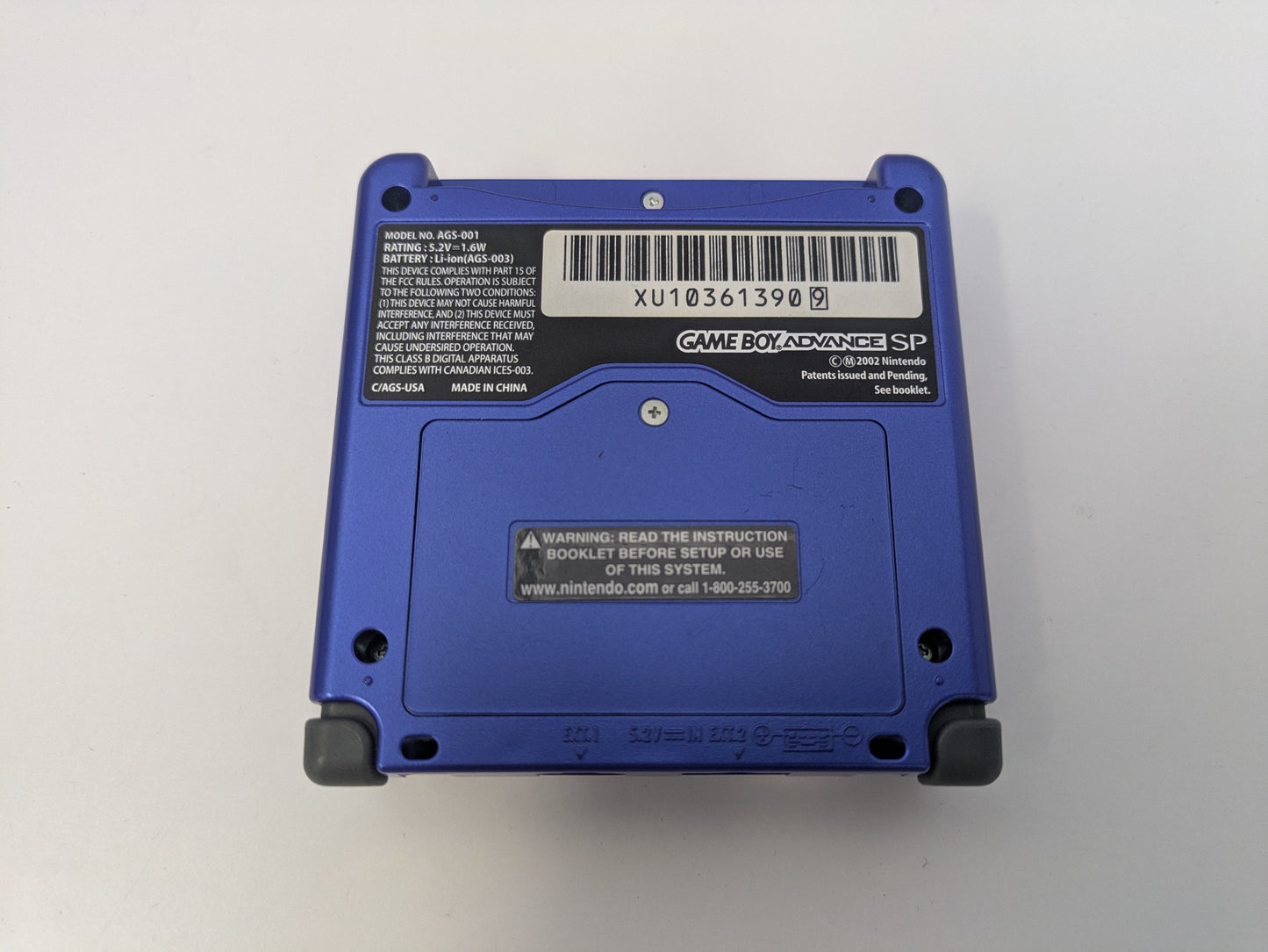 Nintendo Blue GameBoy Advance SP Handheld ONLY - USED (GG94.2)