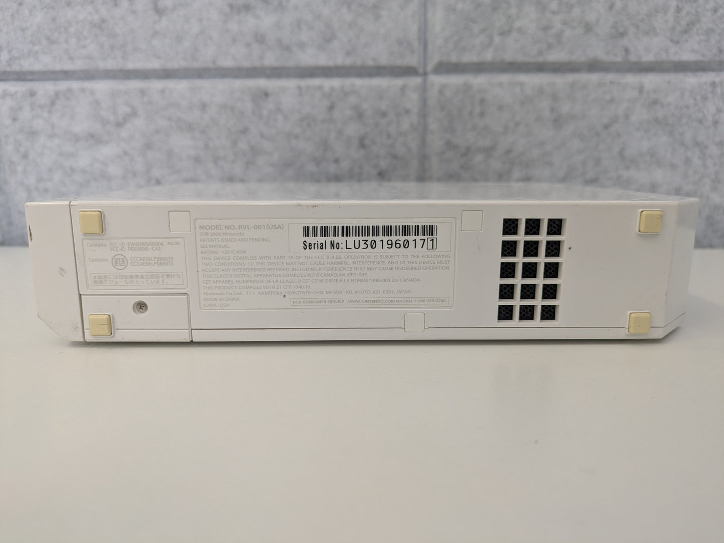 Nintendo Wii Console ONLY - AS-IS (GG112)