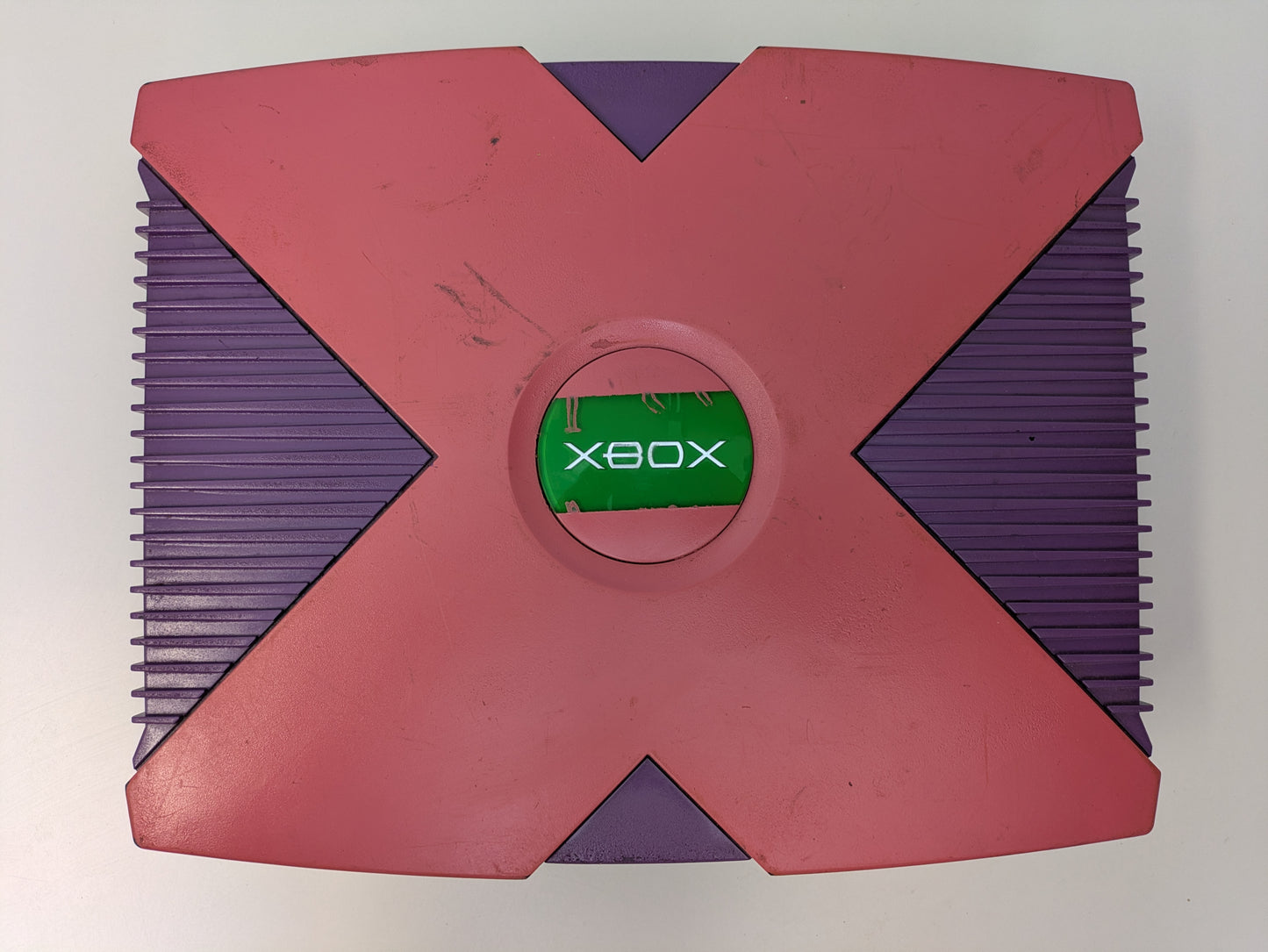 Microsoft Xbox CONSOLE ONLY - Custom Pink and Purple Paint - ISSUES READING DISCS - AS-IS