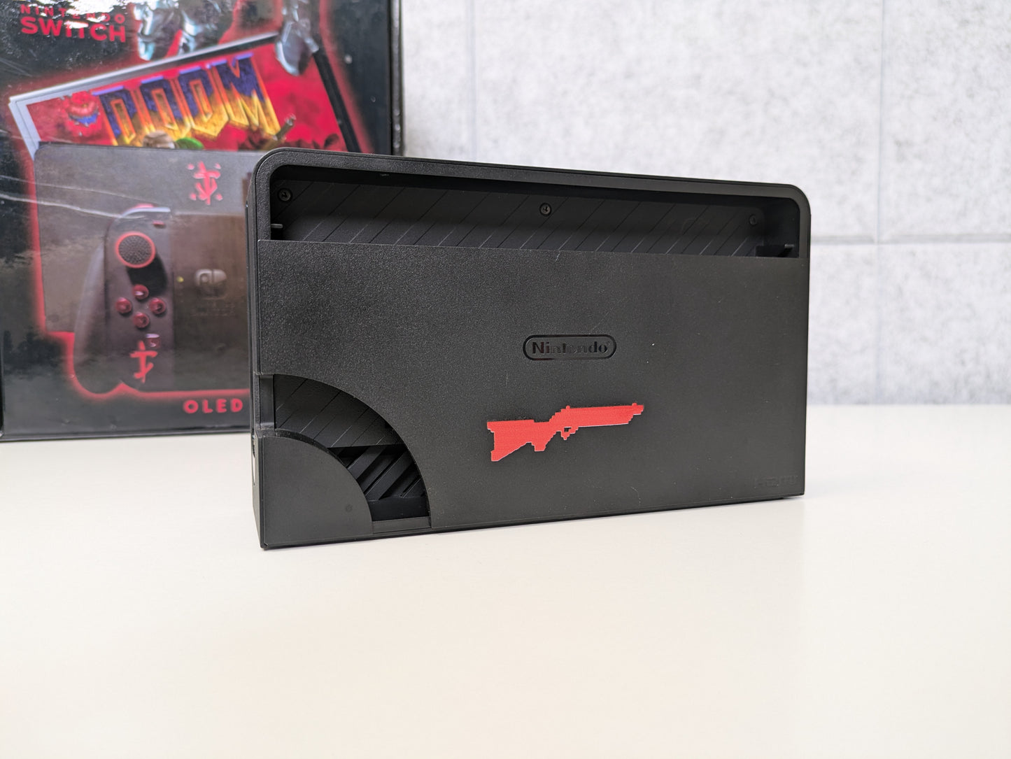 Nintendo Switch OLED - CUSTOM Doomslayer Edition - CIB w/ Custom Box - USED