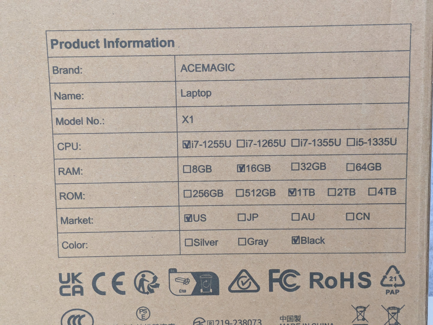 ACEMAGIC 14" Dual-Screen Laptop - 16GB/1TB - Black - USED