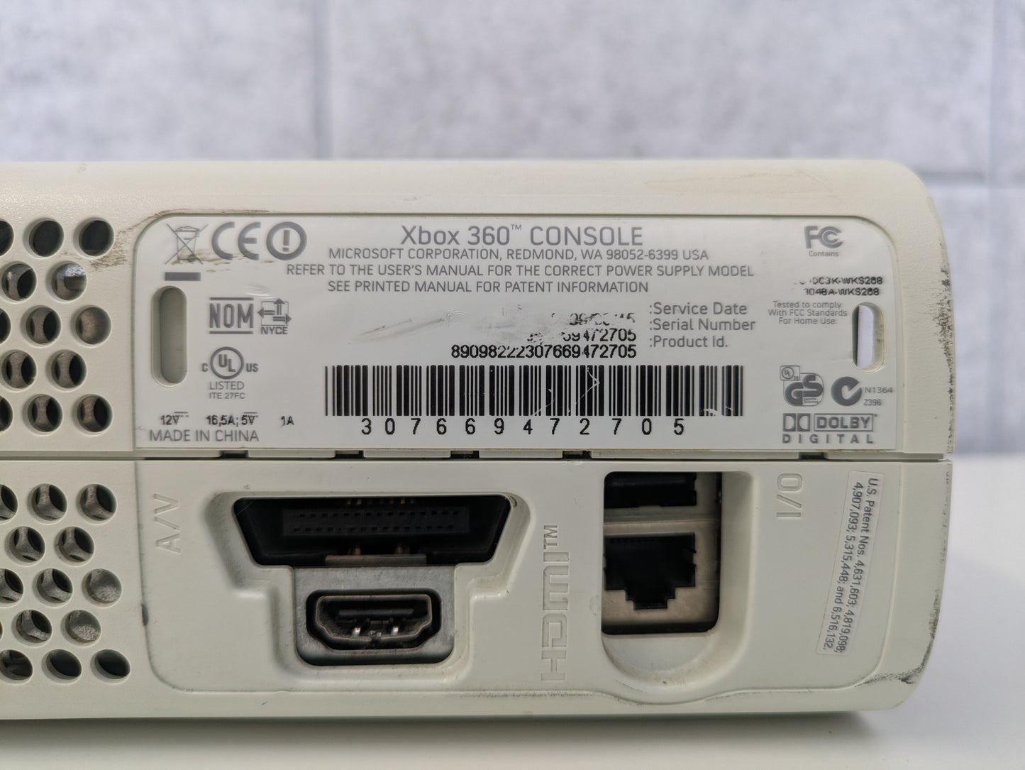 Microsoft Xbox 360 Zephyr Console ONLY - AS-IS (GG166-2)