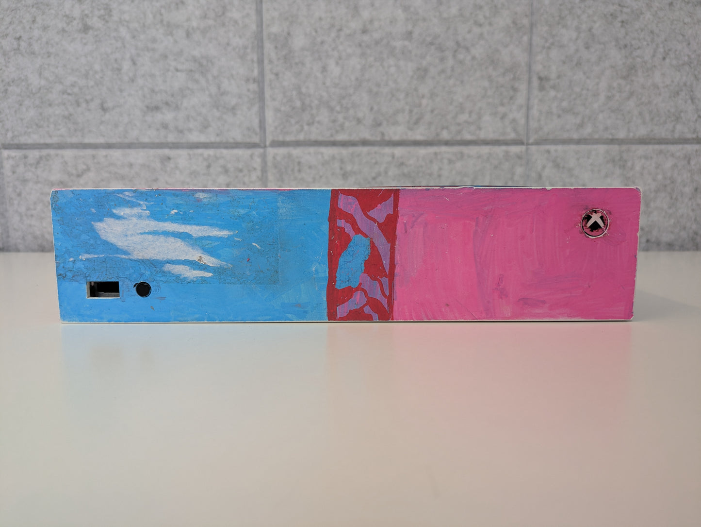 Microsoft Xbox Series S 512GB Console w/ accessories - Custom Pink/Blue Paint Job - MISSING FRONT USB PORT - Used
