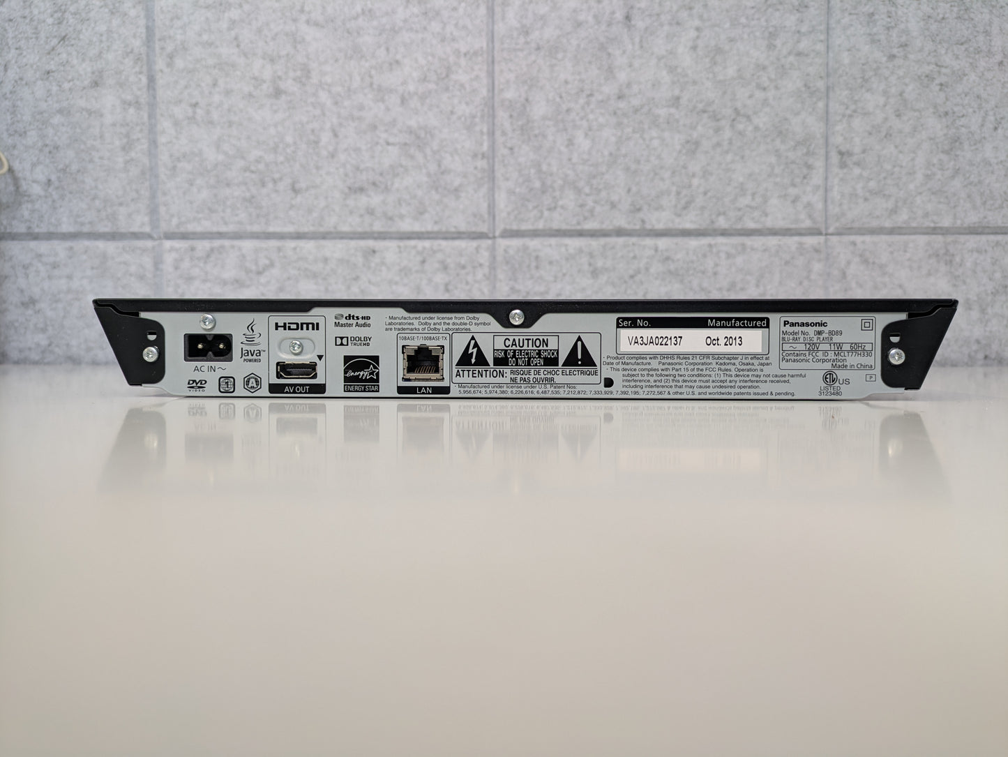 Panasonic WiFi Blu-Ray Player DMP-BD89 w/ Blu-Rays and DVDs - USED