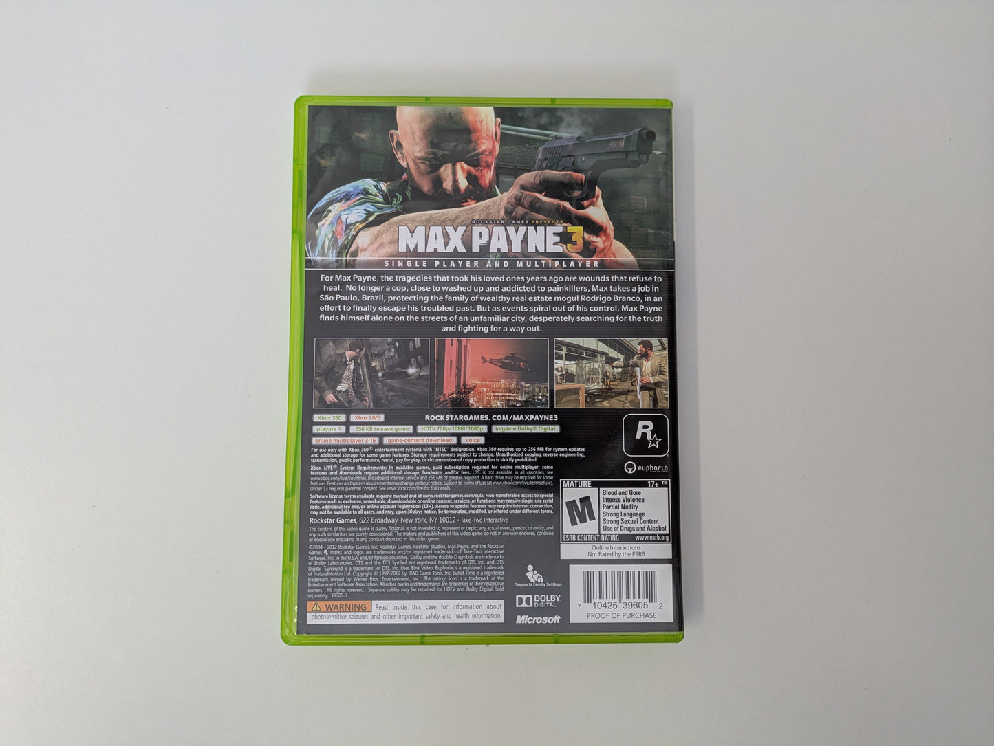 Max Payne 3 (Xbox 360) - CIB