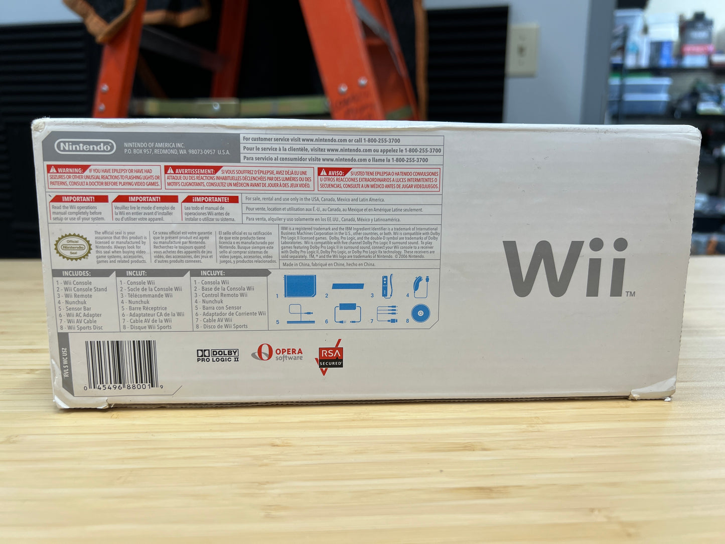 Nintendo Wii White Console w/ Controller, Cords, & Box (Used)