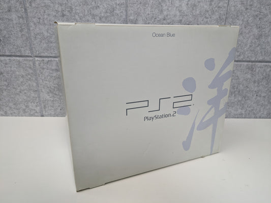 Sony PlayStation 2 PS2 Ocean Blue Console w/ Controller and Cables (Japanese) - USED (CIB)