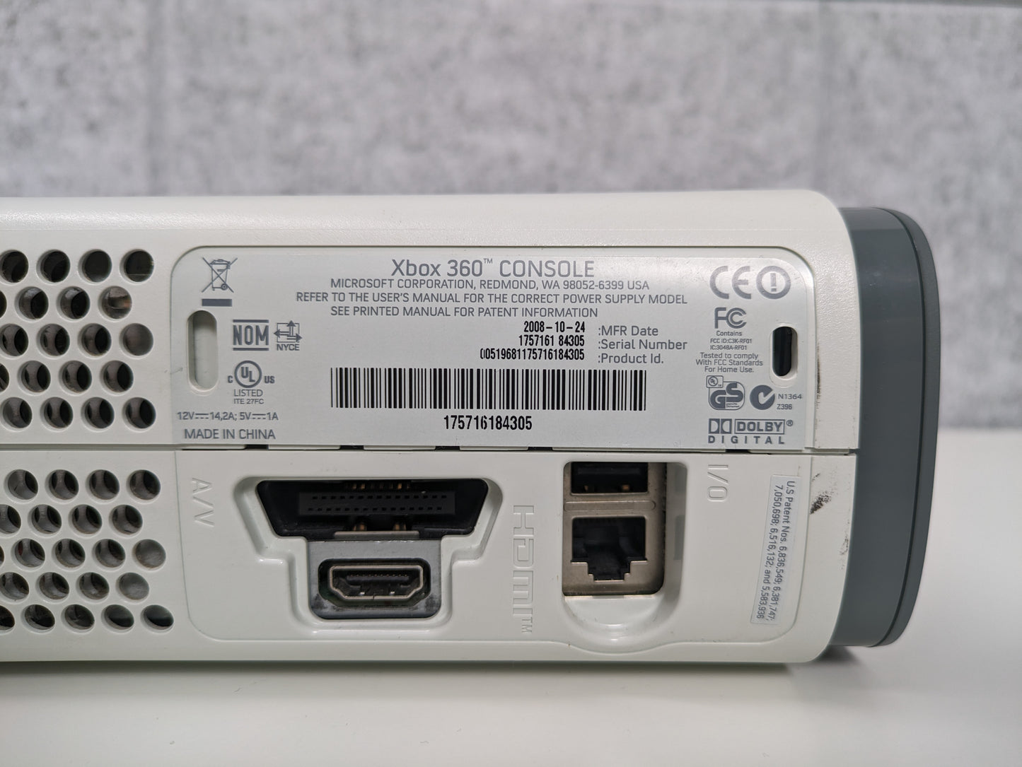 Microsoft 60GB Xbox 360 Falcon Console w/ Controller & Cords - USED (GG44)