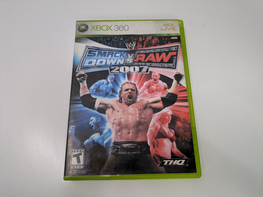 WWE Smackdown vs. Raw 2007 (Xbox 360) Game and Case Only - USED