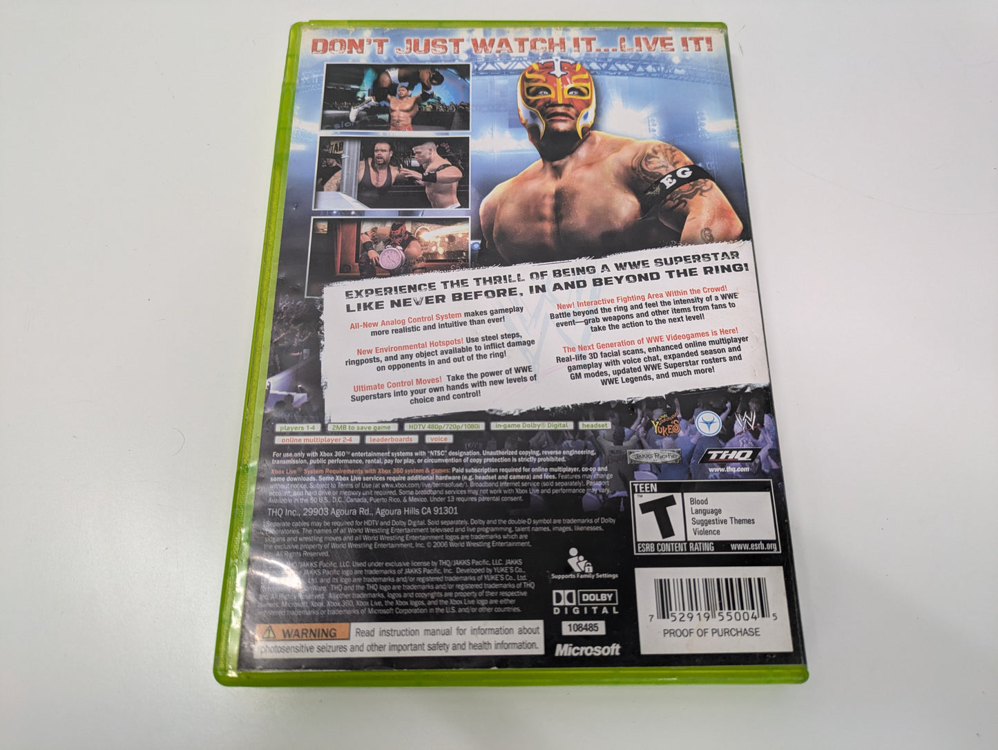 WWE Smackdown vs. Raw 2007 (Xbox 360) Game and Case Only - USED