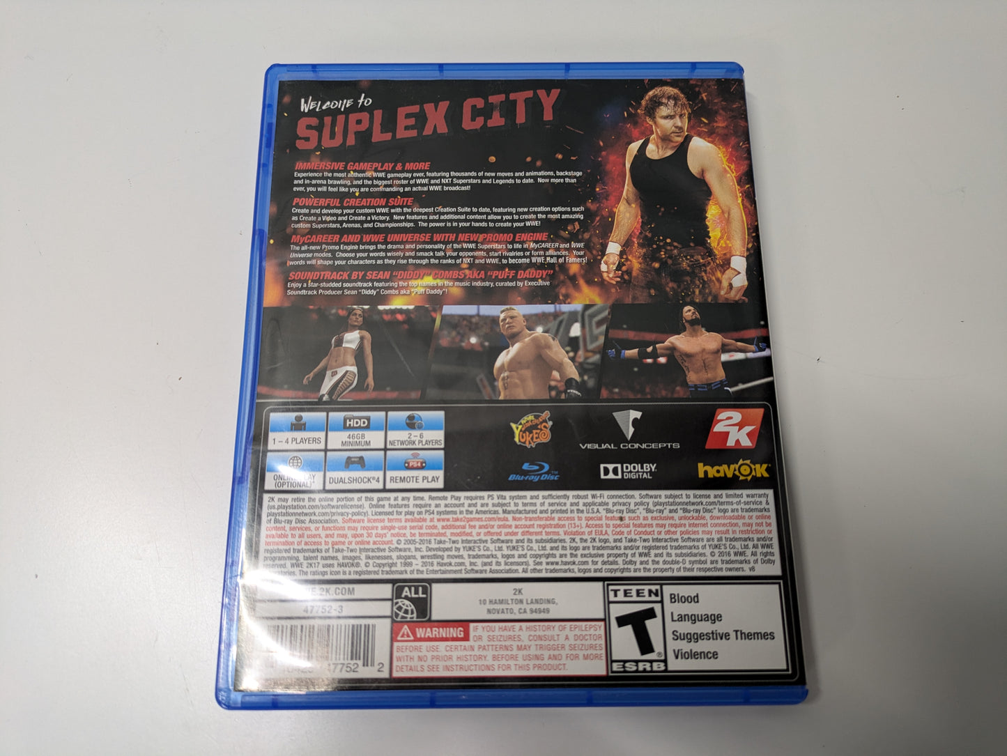 WWE 2K17 (PlayStation 4 PS4) CIB - USED