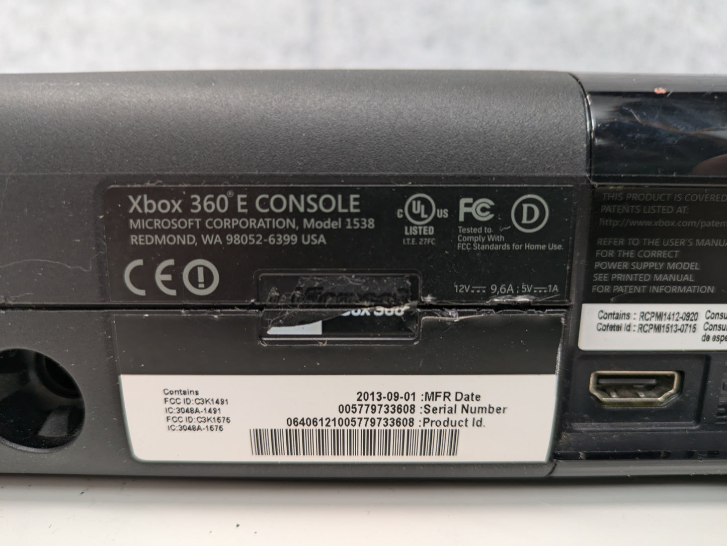 Microsoft Xbox 360 E Console ONLY - AS-IS (HMH 407)