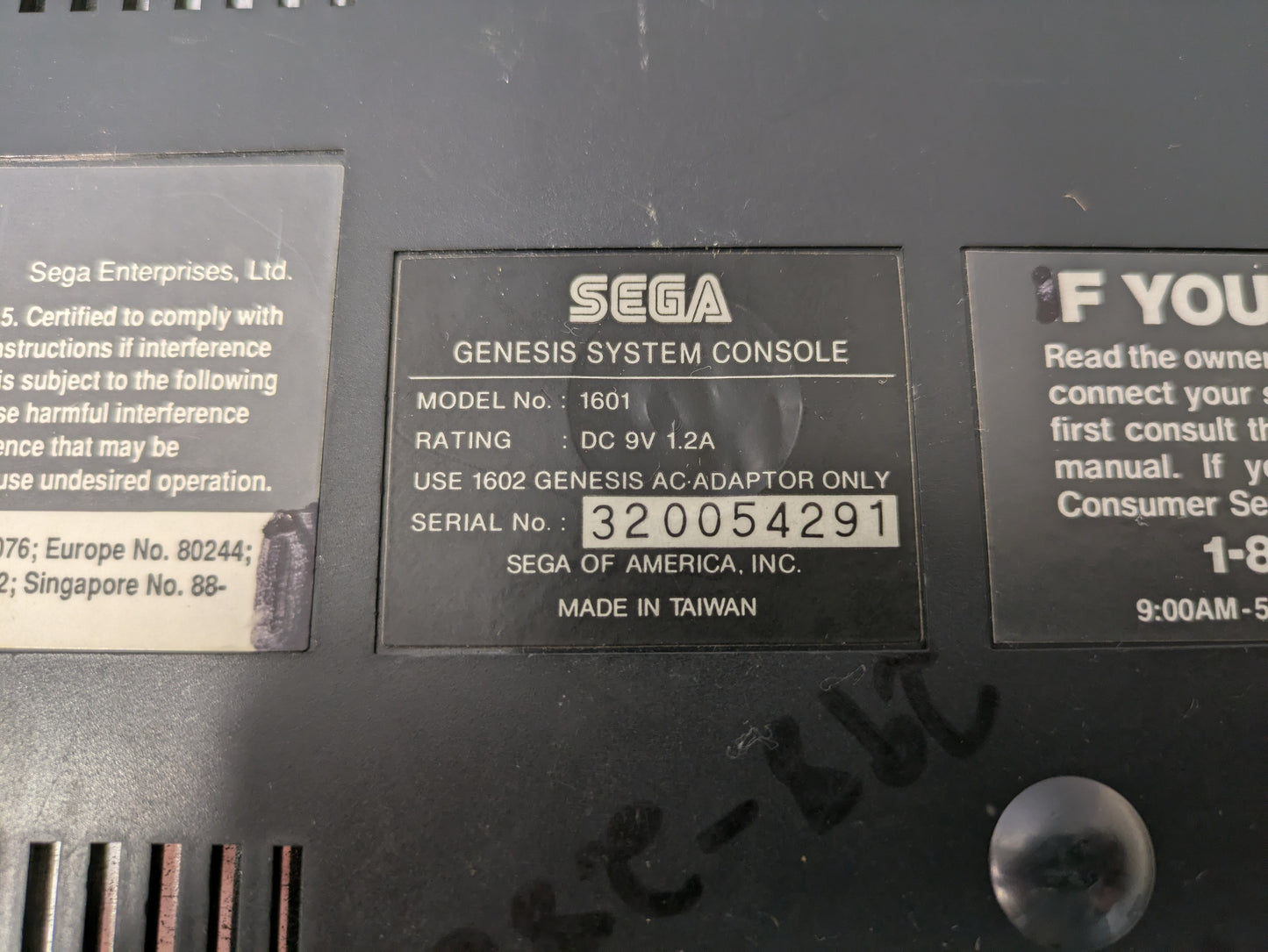 Sega Genesis Console ONLY - AS-IS (HMH 101)