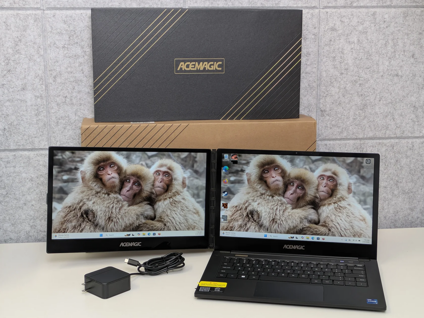 ACEMAGIC 14" Dual-Screen Laptop - 16GB/1TB - Black - USED