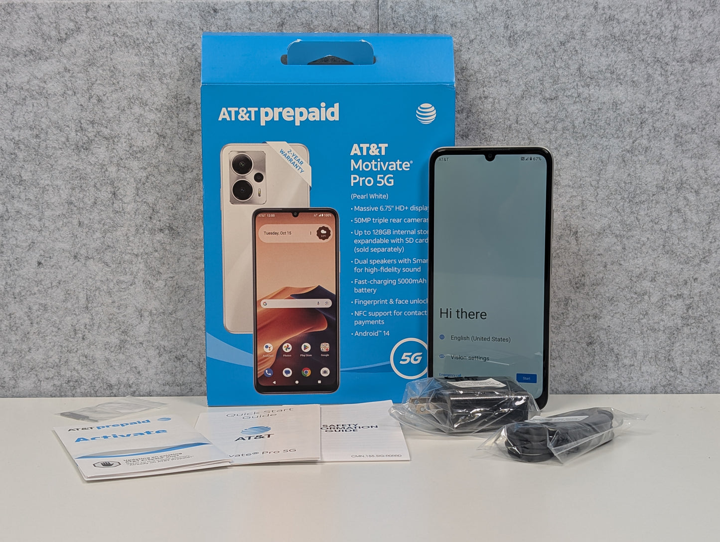 AT&T Motivate Pro 5G - 128GB - White - USED