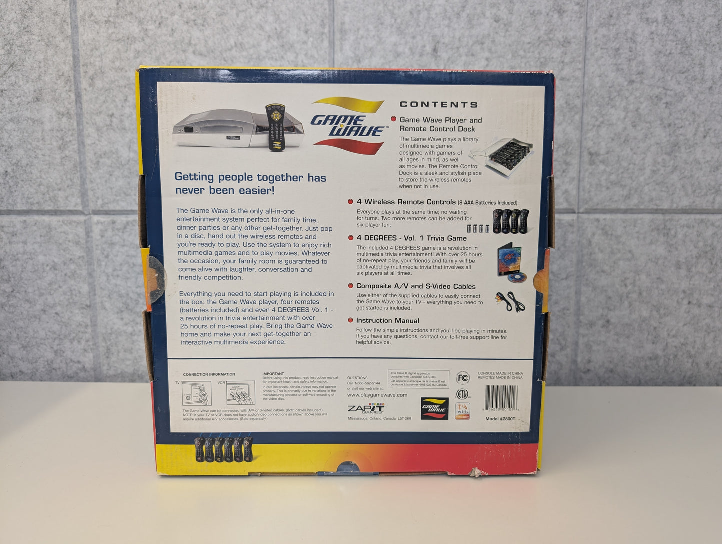 Game Wave Family Entertainment System w/ 4 Degrees Trivia Game - AS-IS