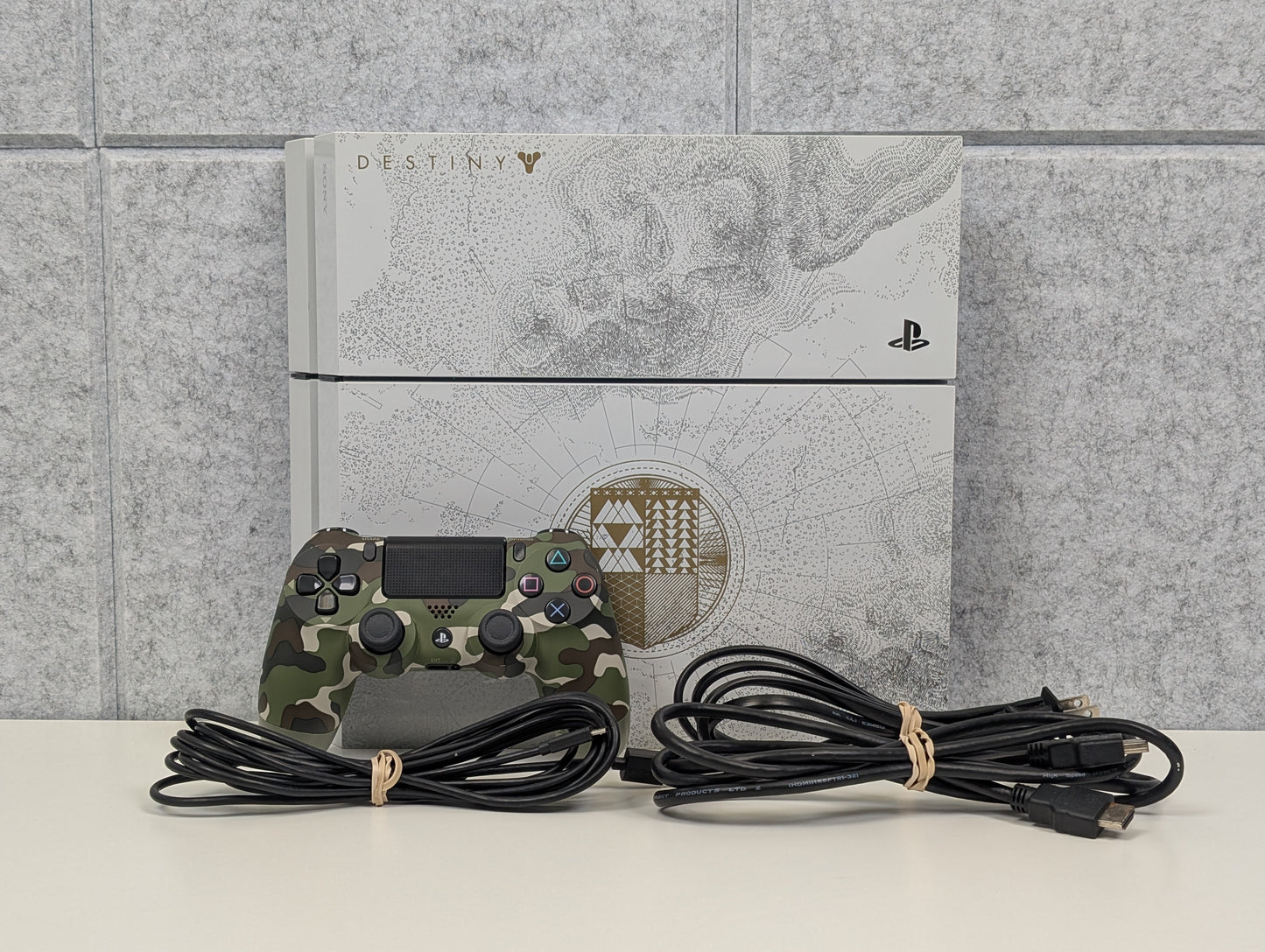 Sony PlayStation 4 (w/ accessories) - White, Destiny Ltd. Ed. - 500GB - USED