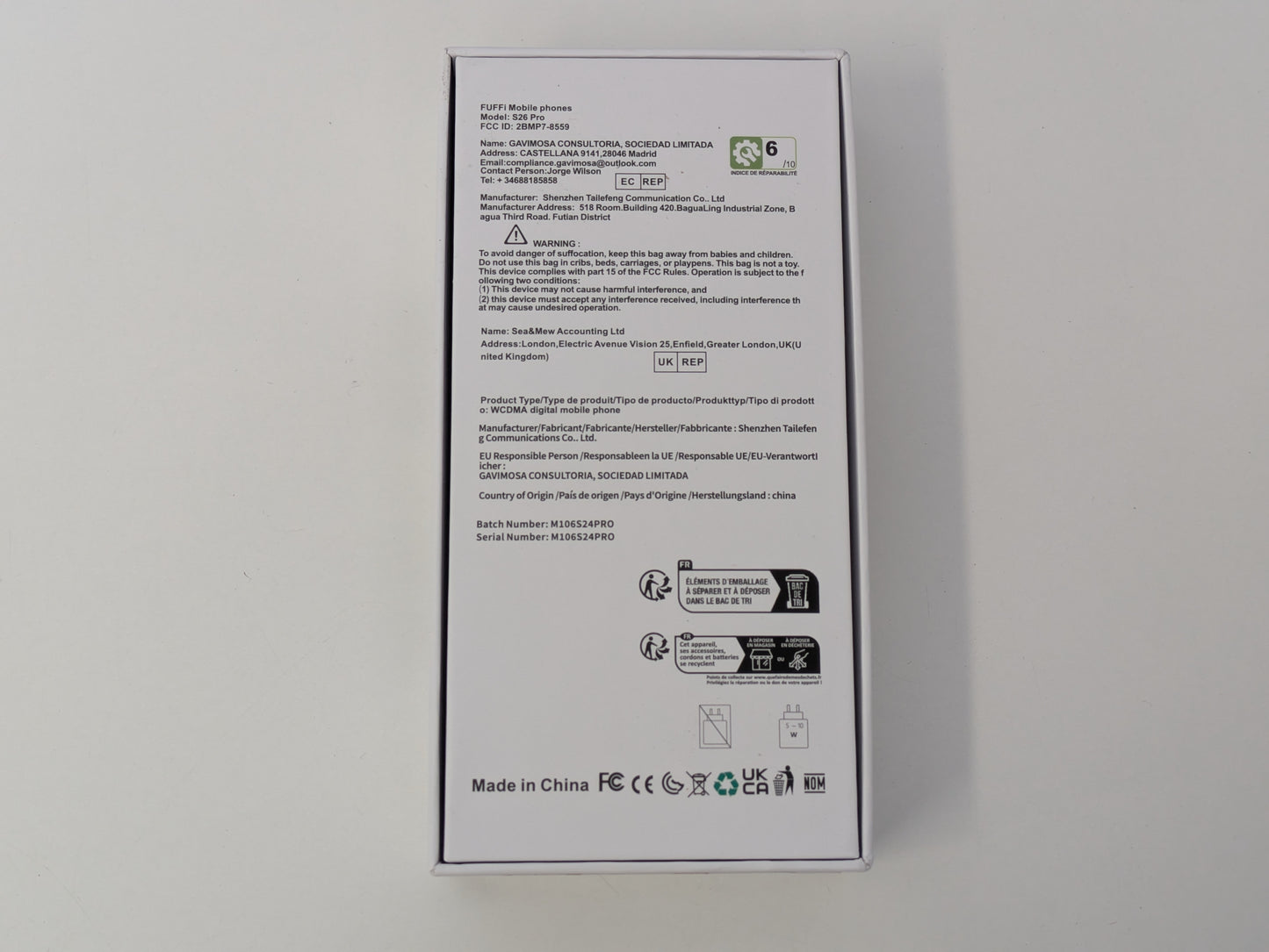 FUFFi S26 Ultra (Network Unlocked) - 64GB - Black - USED