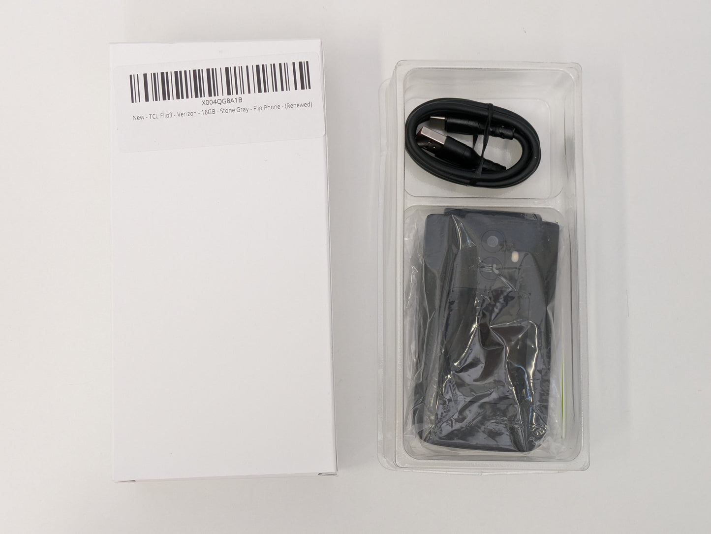 TCL Flip3 - 16GB - Stone Gray - Verizon - USED, LIKE NEW IN BOX