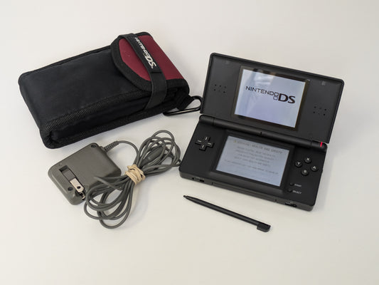 Nintendo DS Lite w/ Stylus & Charger - Onyx Black - Used