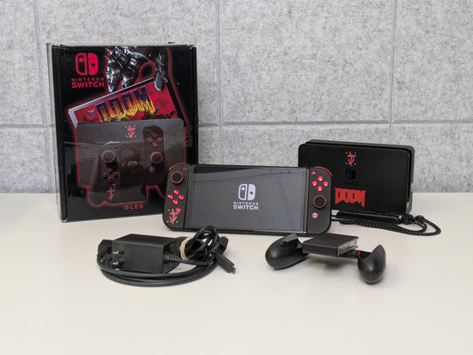 Nintendo Switch OLED - CUSTOM Doomslayer Edition - CIB w/ Custom Box - USED