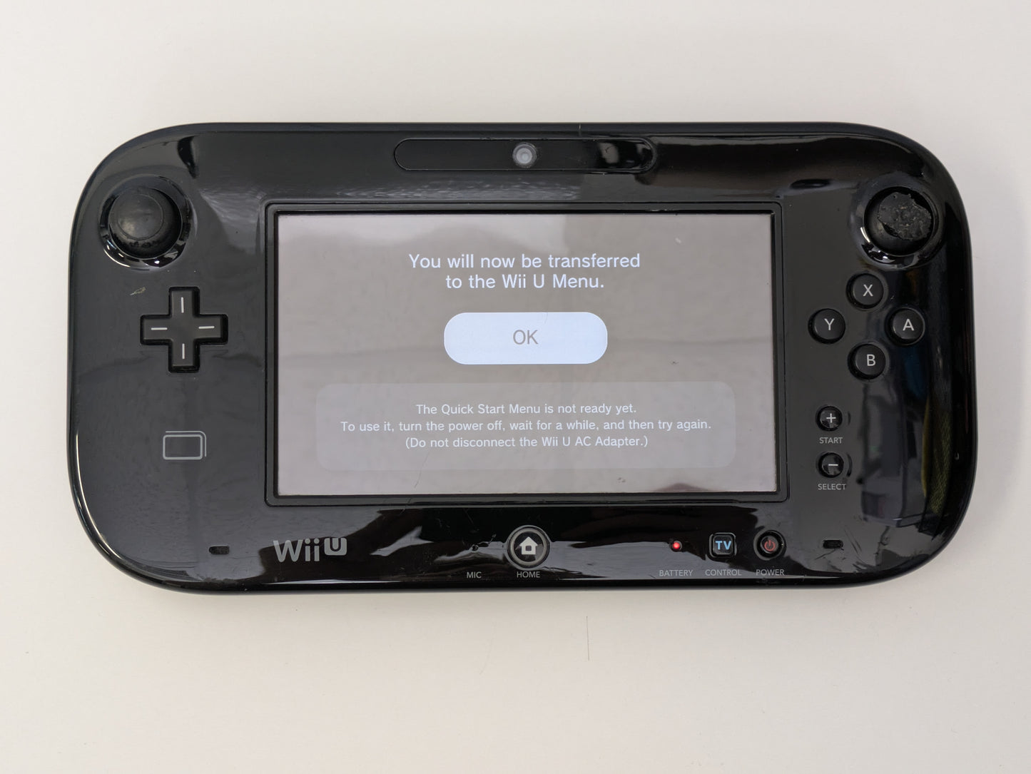 Nintendo Wii U GamePad - Black - GAMEPAD ONLY - Used