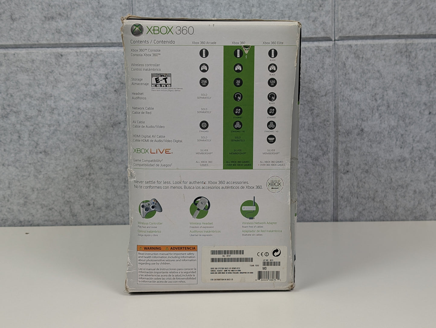 Microsoft Xbox 360 (BLADES DASH) CIB - 20GB - White - OPEN BOX