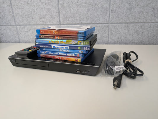 Panasonic WiFi Blu-Ray Player DMP-BD89 w/ Blu-Rays and DVDs - USED