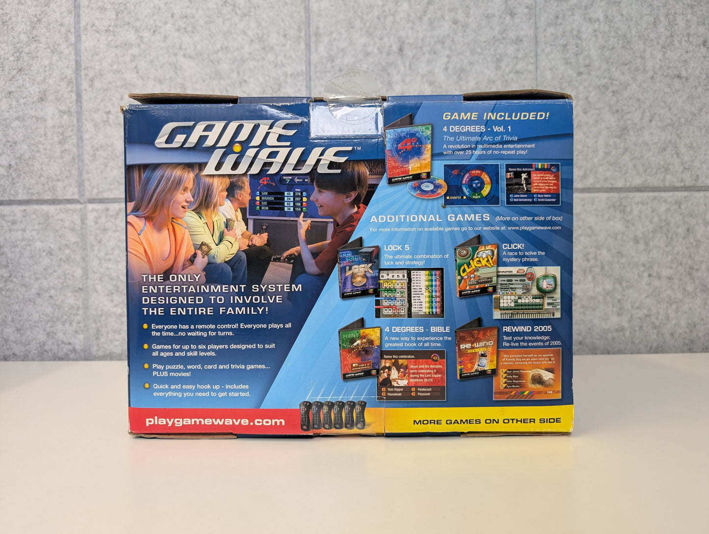Game Wave Family Entertainment System w/ 4 Degrees Trivia Game - AS-IS