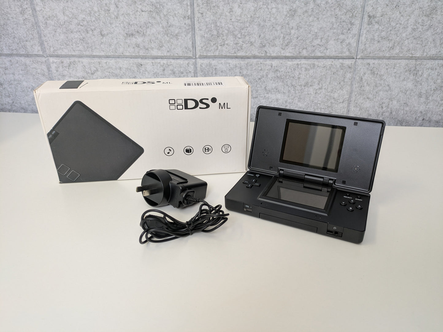 Nintendo DS ML (Charcoal Black) - Original DS 3rd Party Reshell - COMPLETE IN BOX - Used