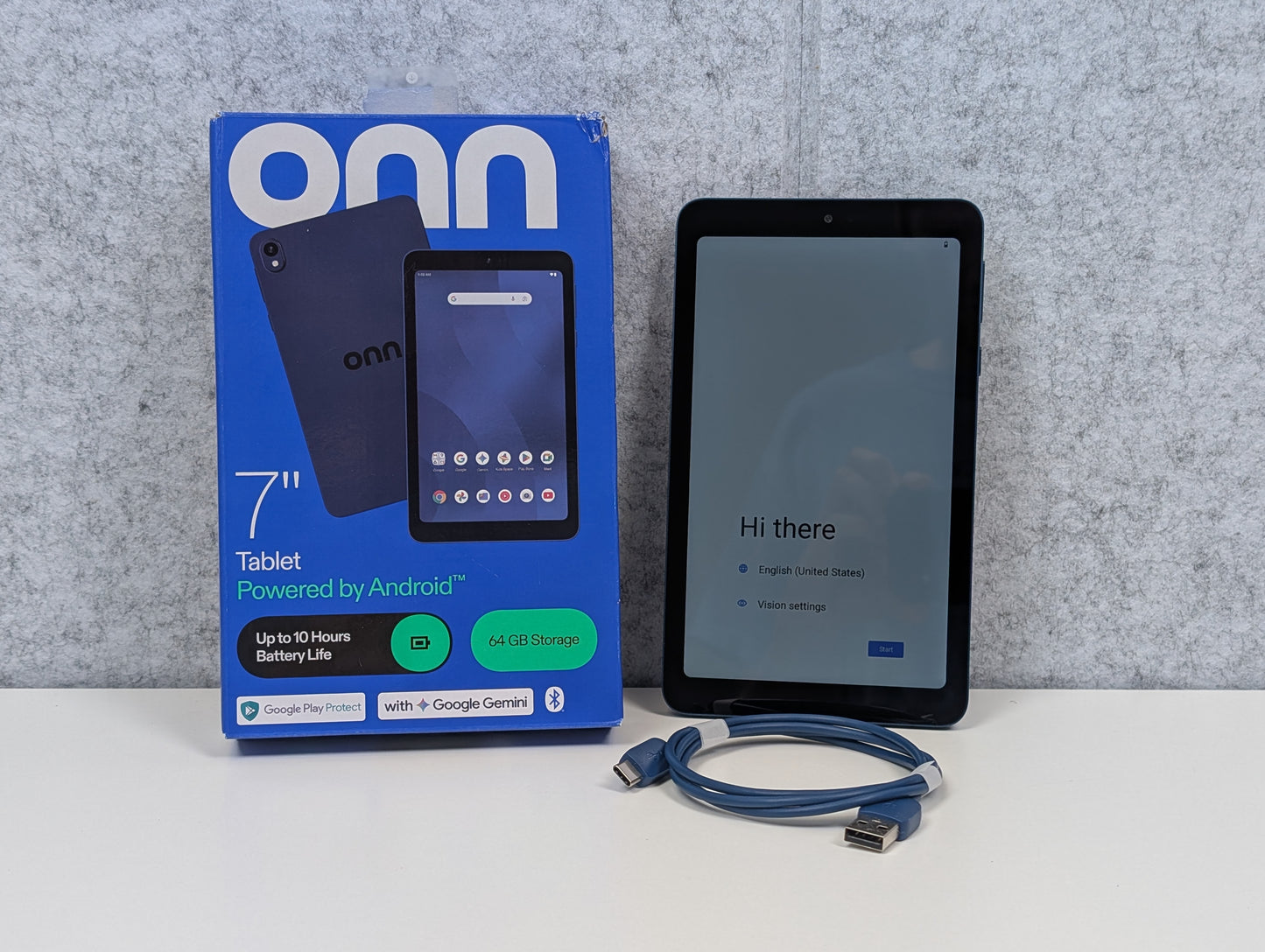 Onn. 7" Core Tablet (2026) - 64GB - Navy Blue - USED