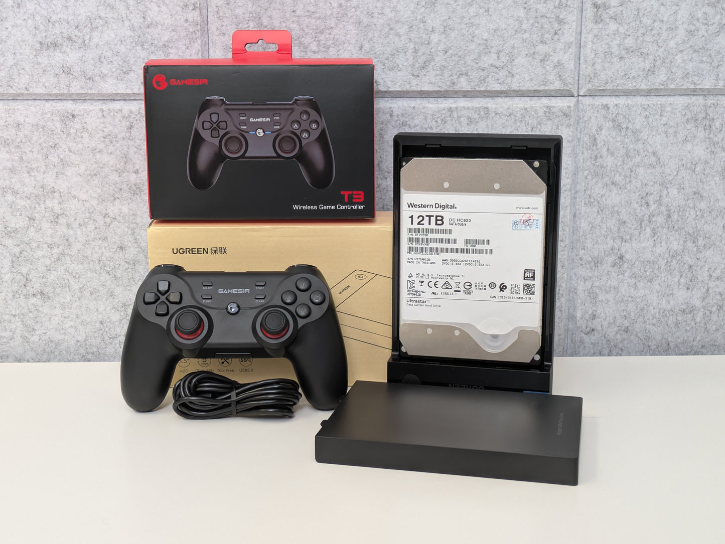 12TB Western Digital Hard Drive in UGREEN Enclosure w/ Wireless Controller - USED