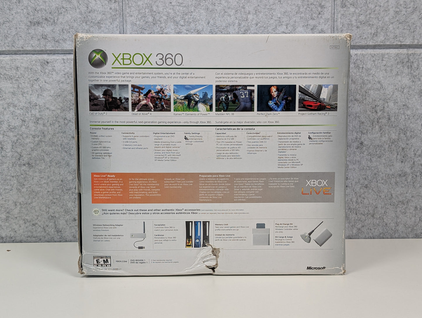 Microsoft Xbox 360 (BLADES DASH) IN BOX - NO HARD DRIVE - White - USED