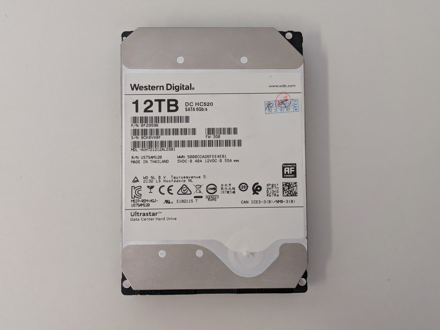 12TB Western Digital Hard Drive in UGREEN Enclosure w/ Wireless Controller - USED