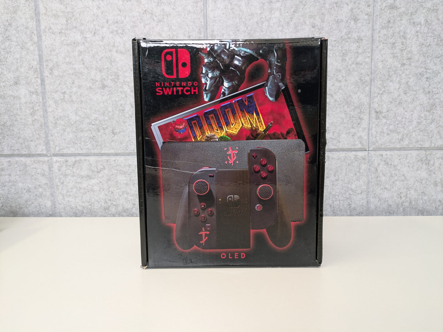 Nintendo Switch OLED - CUSTOM Doomslayer Edition - CIB w/ Custom Box - USED