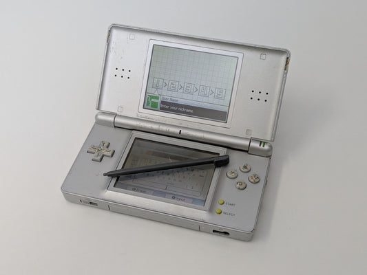Nintendo DS Lite - Silver - Glitter Painted - CONSOLE ONLY - AS-IS