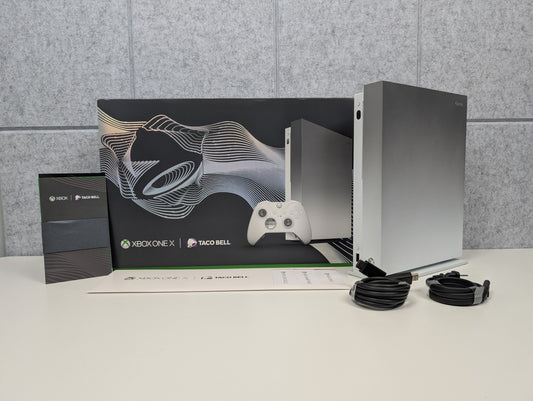 Microsoft Xbox One X - TACO BELL LTD. ED. Silver/White - 1TB - OPEN BOX