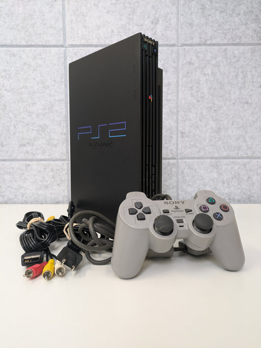 Sony PlayStation 2 PS2 w/ controller, power cord, and A/V cable - USED