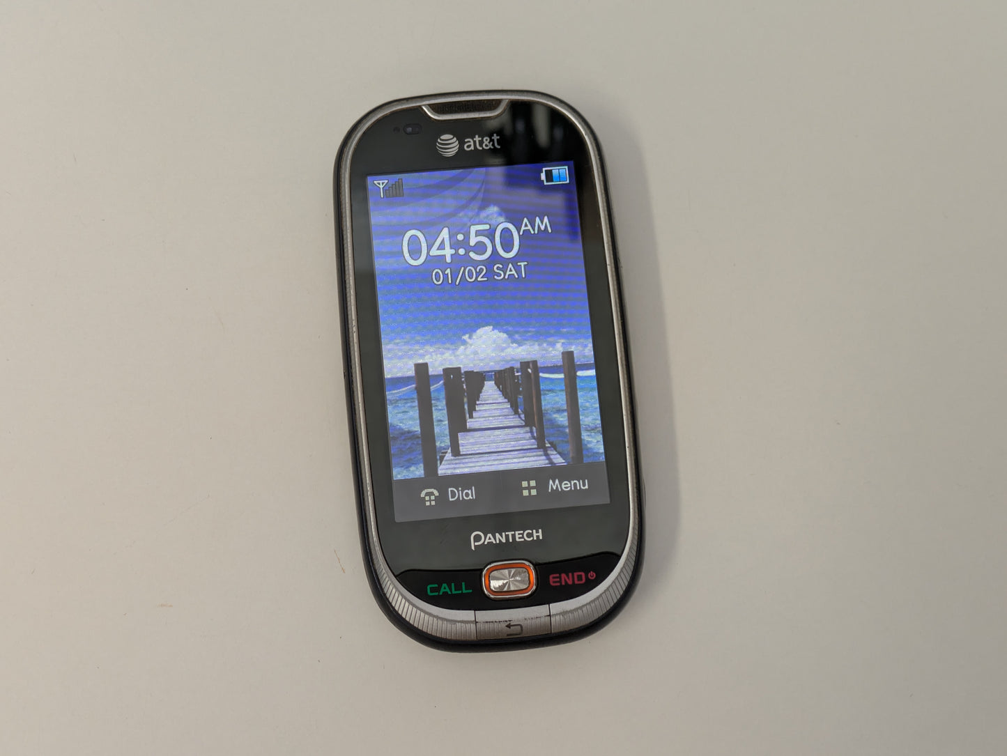 Pantech Ease (P2020) - 50MB - Blue - AT&T - USED