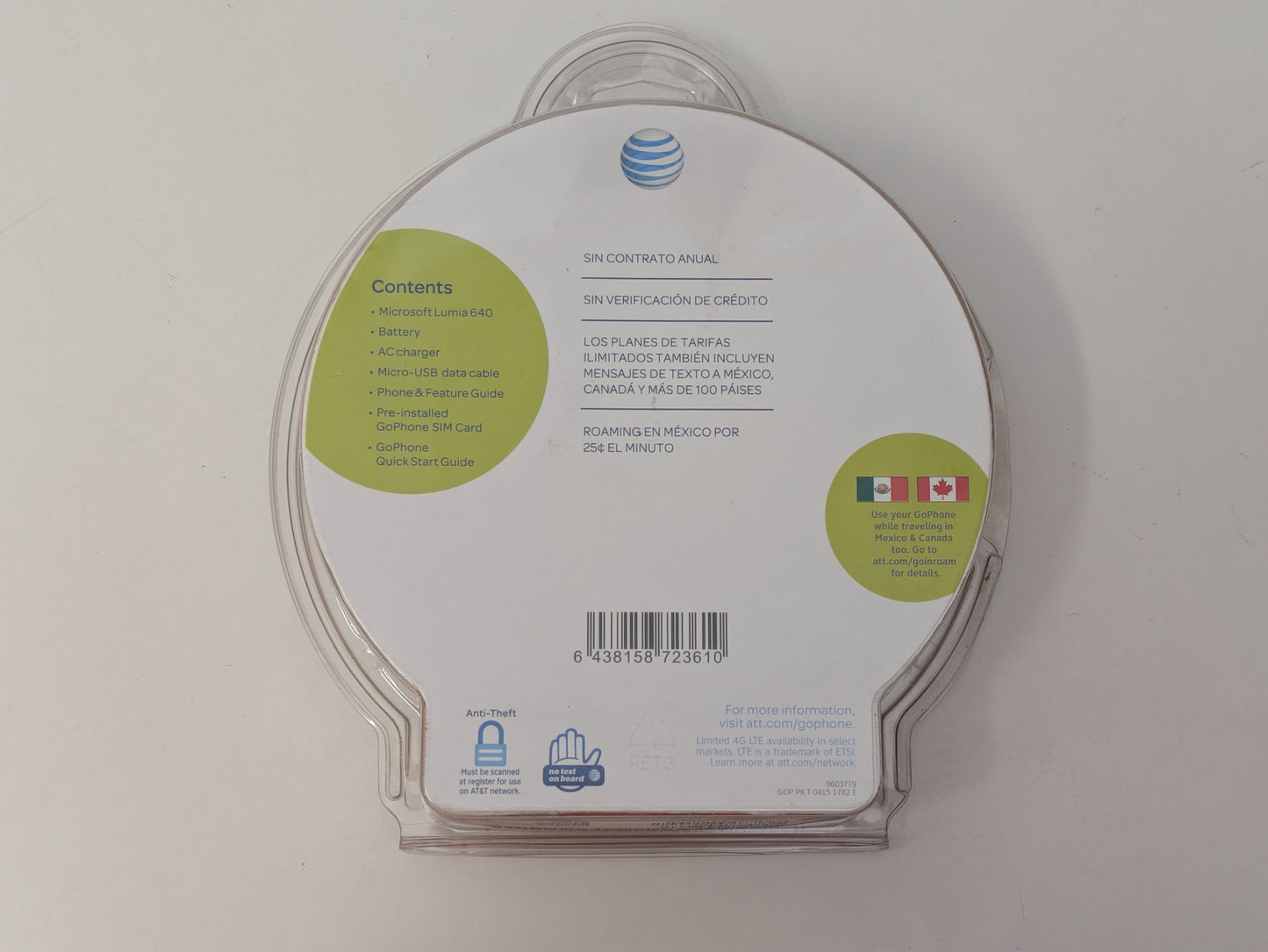 Nokia Lumia 640 - 8GB - Black - AT&T - USED