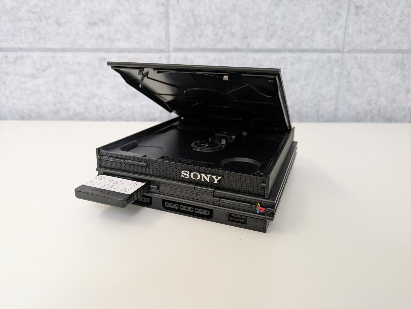 CUSTOM Sony PlayStation 2 PS2 Slim Mini - Modded with Free McBoot - Console and Memory Card ONLY - AS-IS