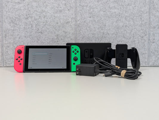Nintendo Switch w/ accessories - Pink/Green - AS-IS