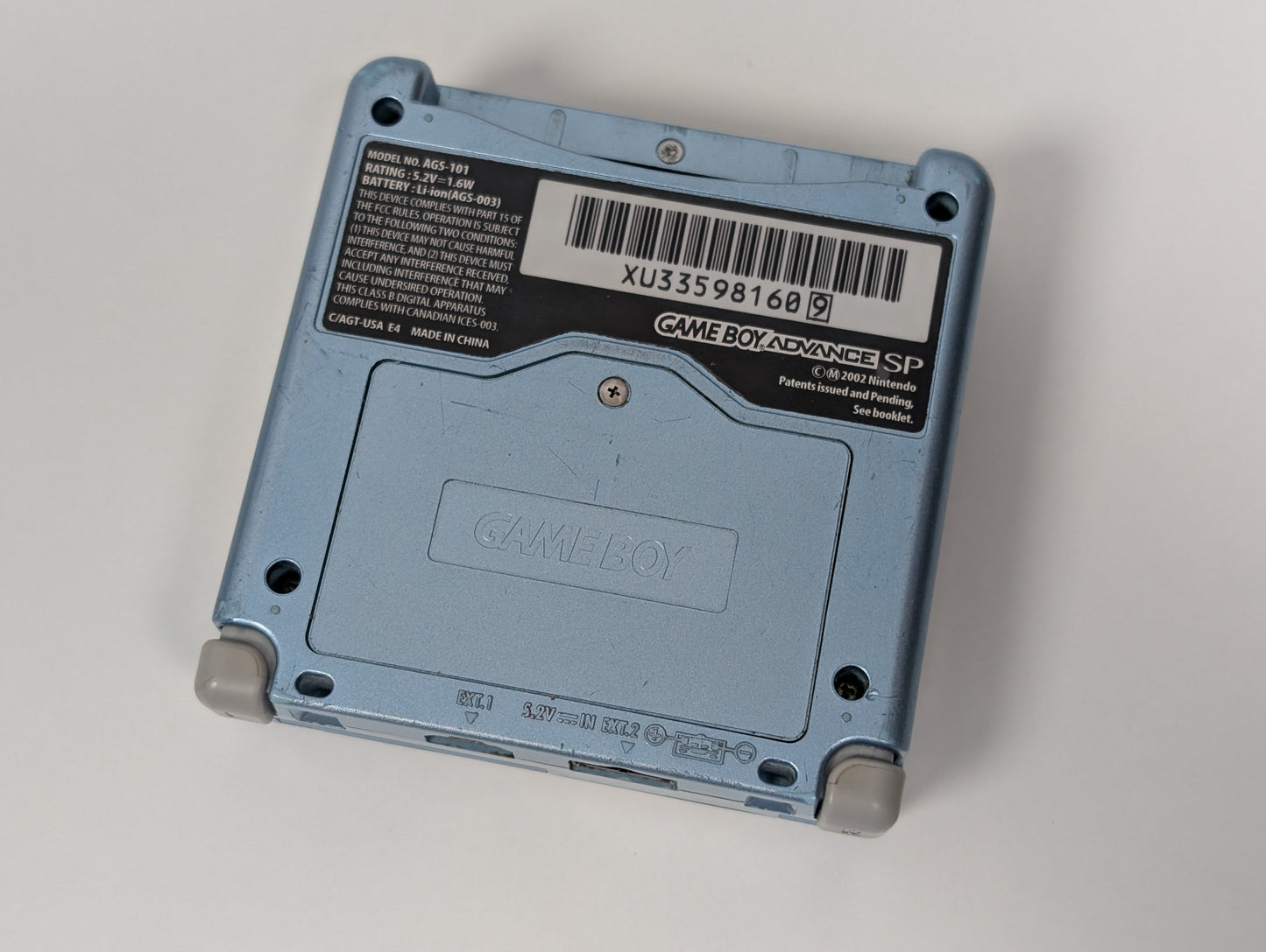 Nintendo GameBoy Advance SP AGS-101 (w/ accessories) - Pearl Blue - USED