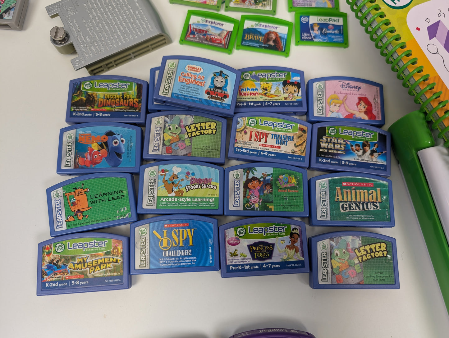 UNTESTED LeapFrog Bundle - 9 devices, 38 games, 16 books, 2 DVDs - AS-IS