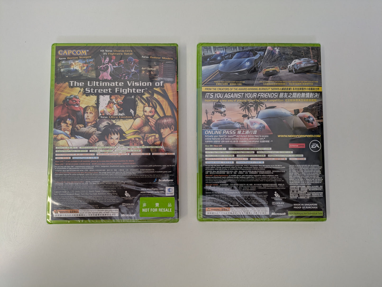 Microsoft Xbox 360 S (Hong Kong) - Ultimate Action Pack - 250GB - Black - COMPLETE IN BOX - Used