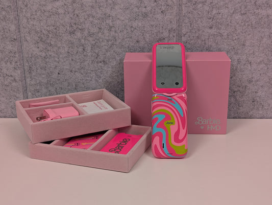 HMD Barbie Flip Phone (Network Unlocked) - US Version w/ KaiOS - Pink - USED