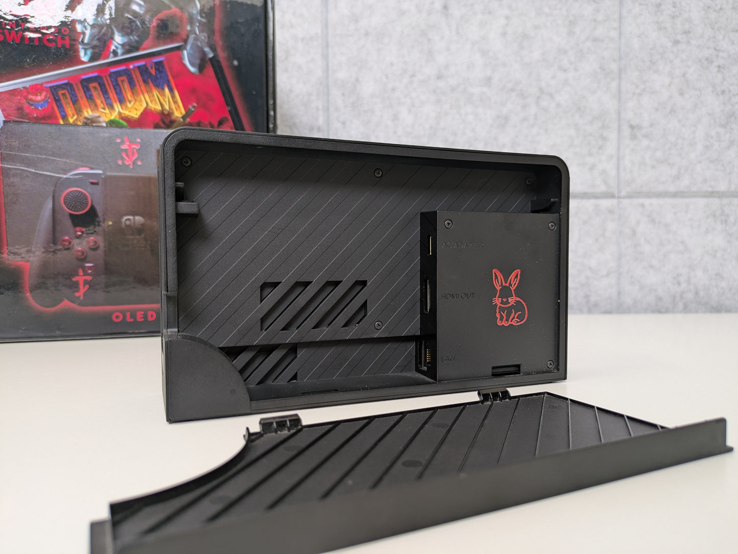 Nintendo Switch OLED - CUSTOM Doomslayer Edition - CIB w/ Custom Box - USED